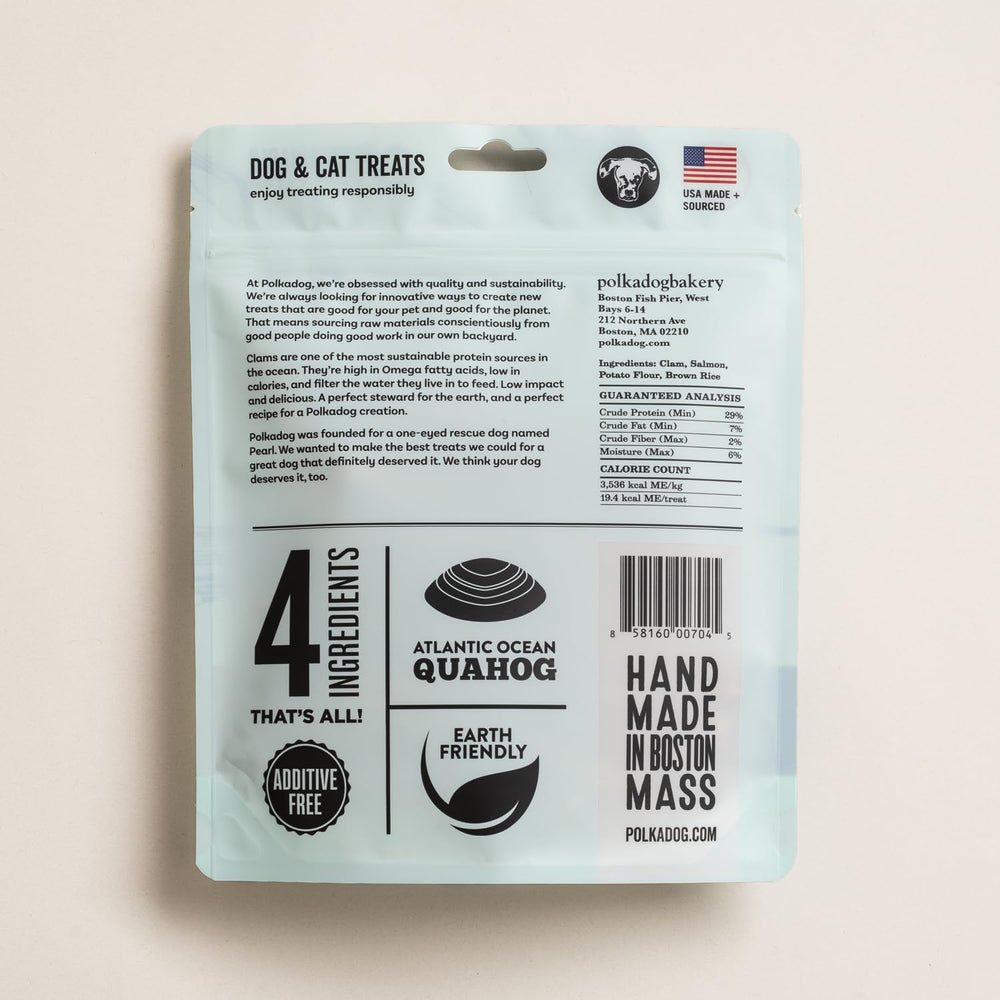 Polkadog preservative-free formula shown for healthy daily rewards.