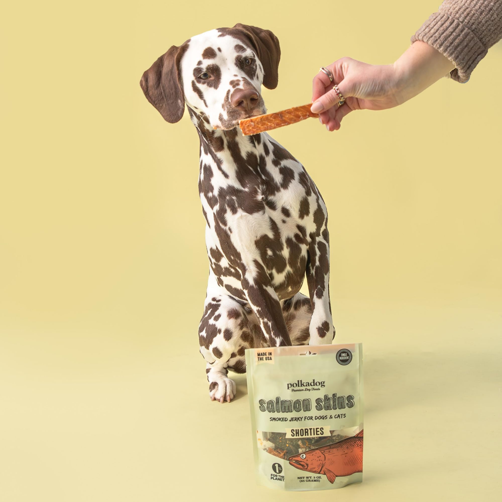 Polkadog Salmon Skins Shortie supports eco-friendly efforts with 1% donation