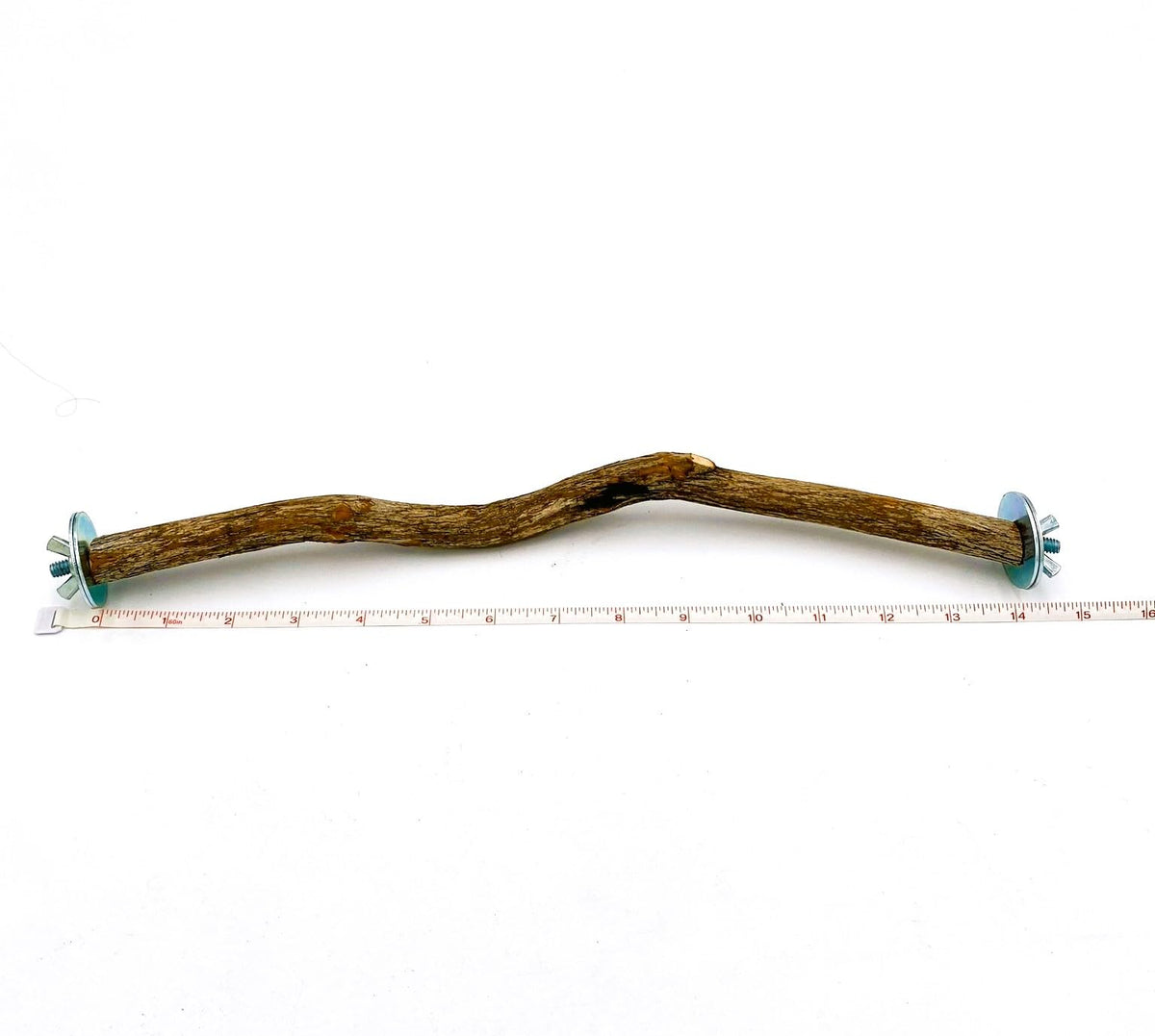 Polly's full-length hardwood bird perch 14-inch — sturdy resting perch for active birds.