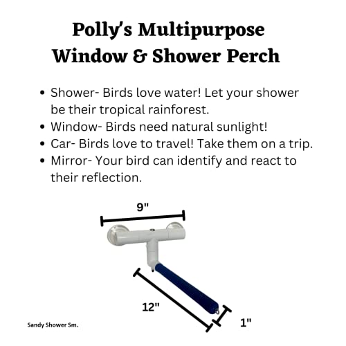 Polly's Sandy window perch small folds-away for easy storage when not in use.