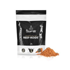 Polyplab Reef-Roids jar highlights reef food for enhanced polyp extension