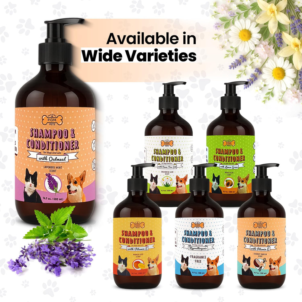 P.O.M. PETS cruelty-free label highlights ethical grooming choice.