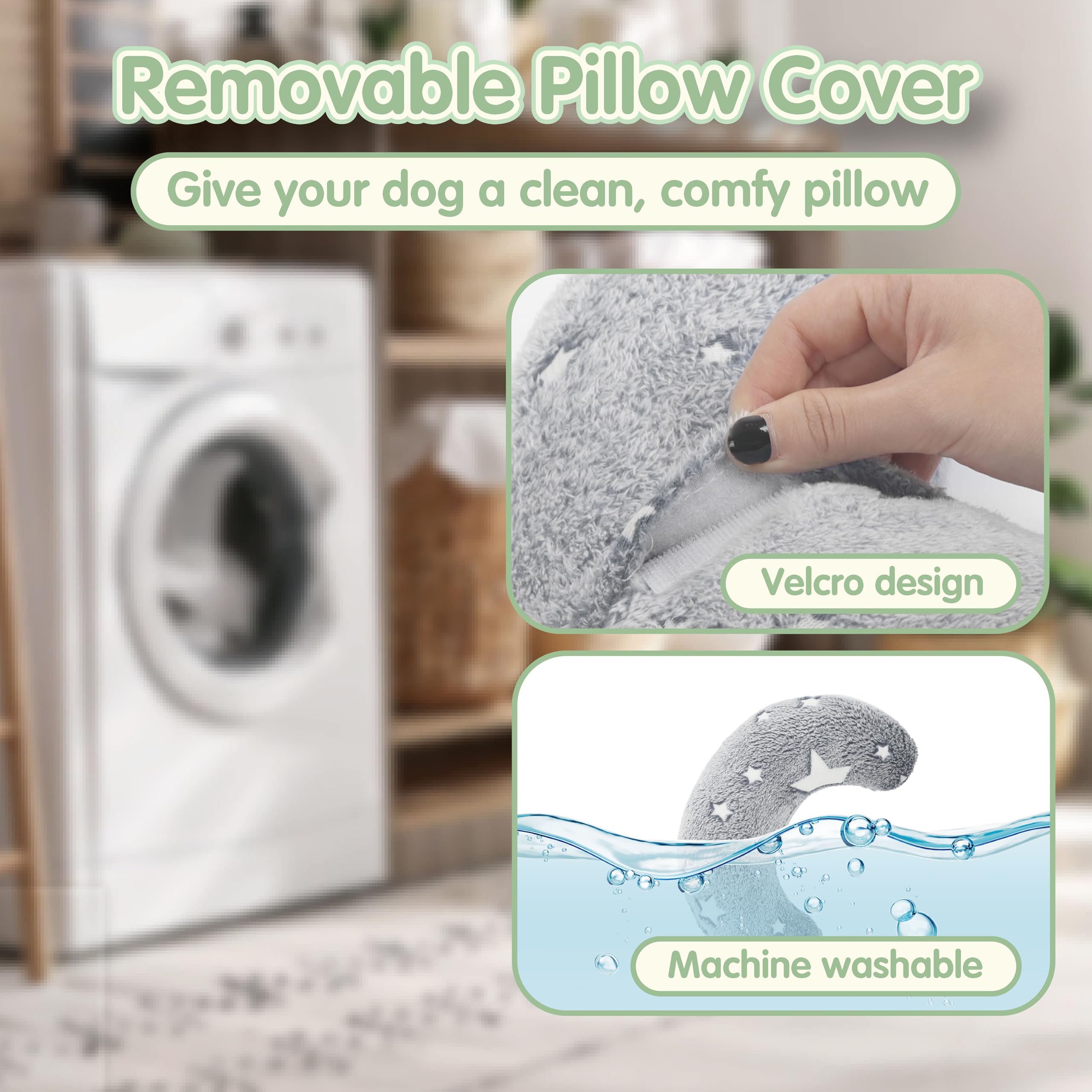 POMESEA calming pillow may help anxious pets relax during moments of stress.