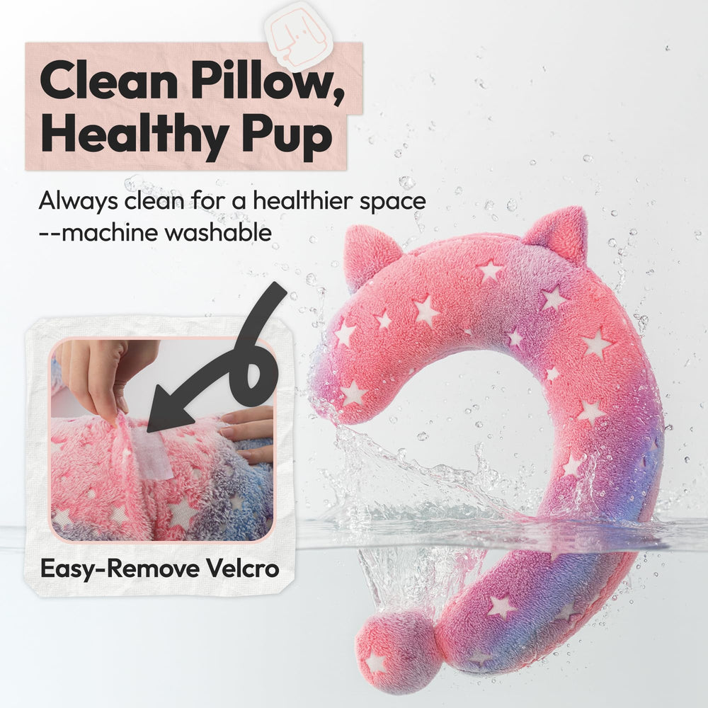 POMESEA Calming Dog Pillow glow night-light — gentle illumination.