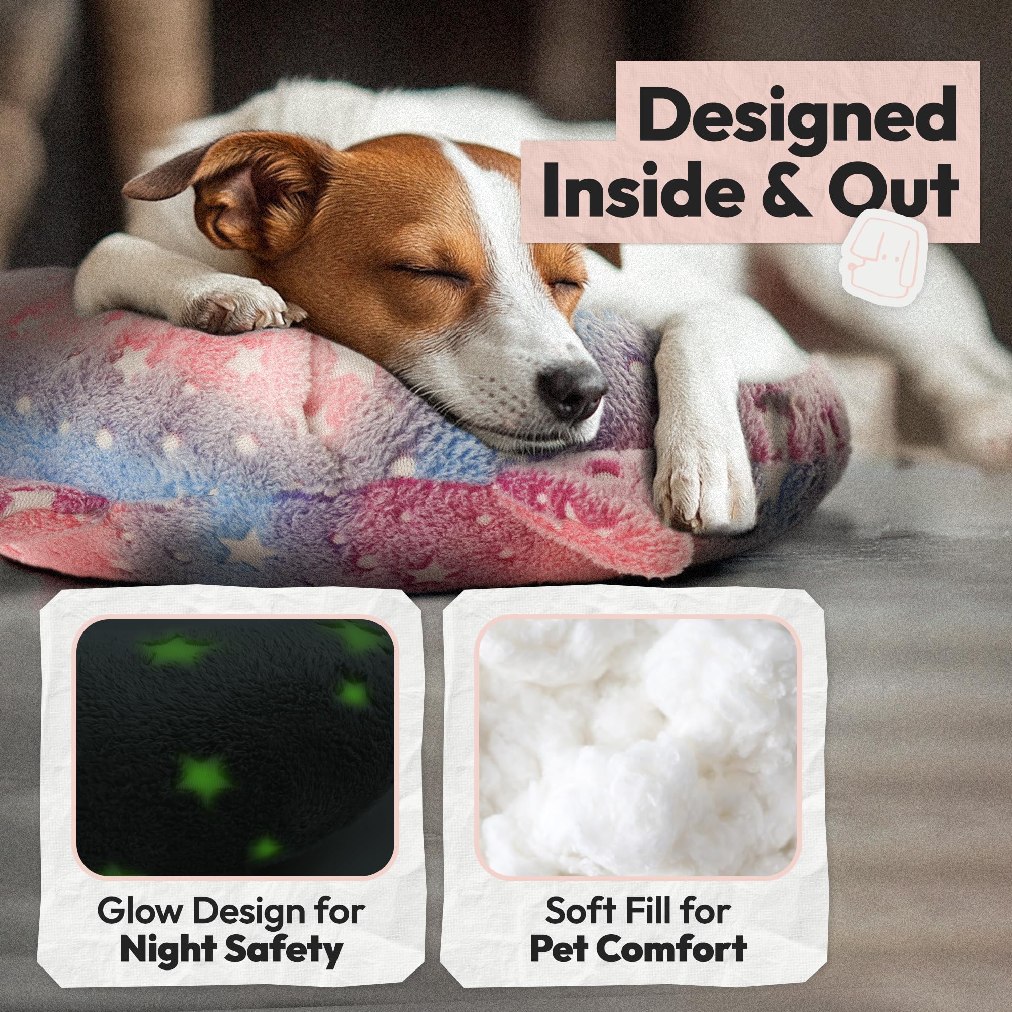 POMESEA Calming Dog Pillow washable design — easy care.