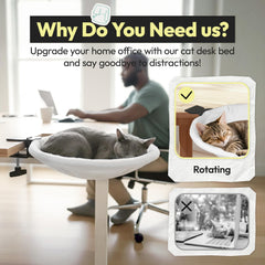 POMESEA desk bed removable mat is machine-washable for quick fur cleanup.