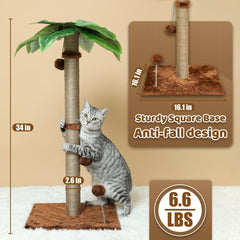 Pomesea cat scratching post made from natural jute supports healthy claws and furniture protection.