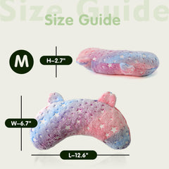 POMESEA dog calming pillow close-up shows plush fabric for soothing touch