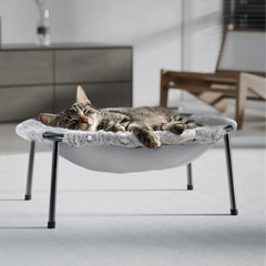 POMESEA Elevated Cat Bed glow-night-view for secure elevated naps