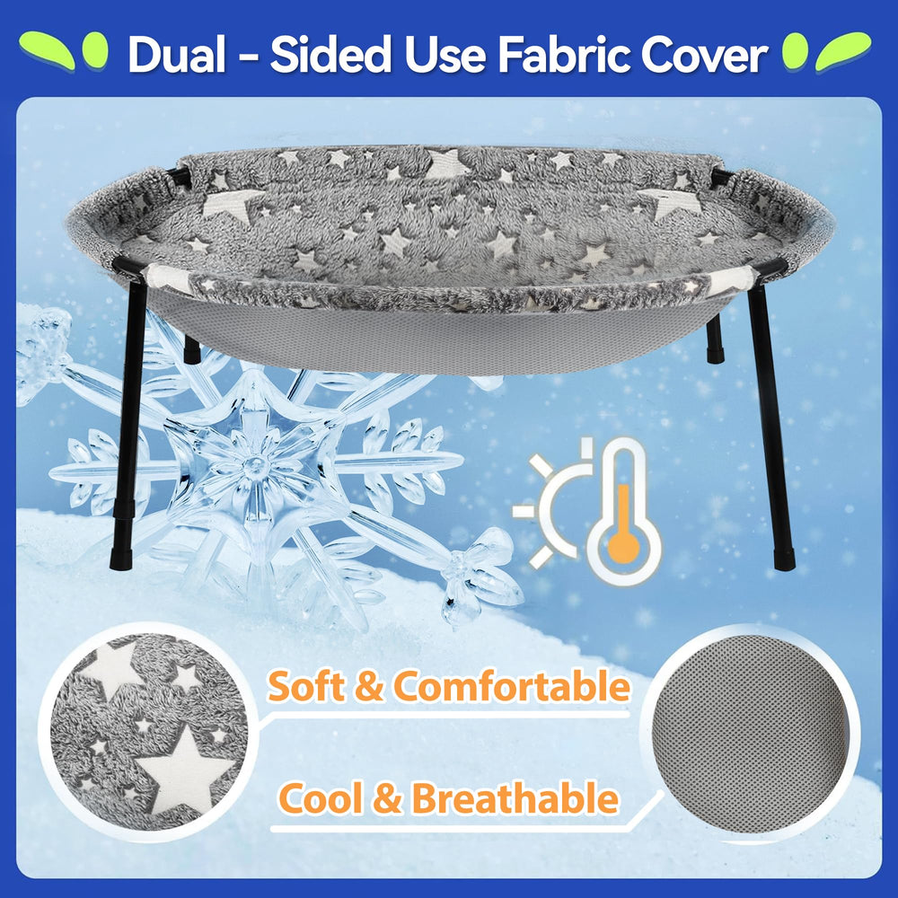 POMESEA Elevated Cat Bed viewing-point highlights prime lounging perch