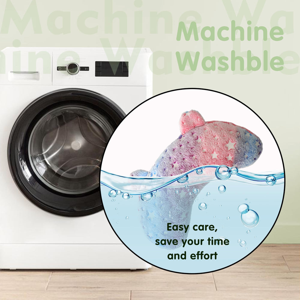 POMESEA glow-in-the-dark pillow in bedroom scene