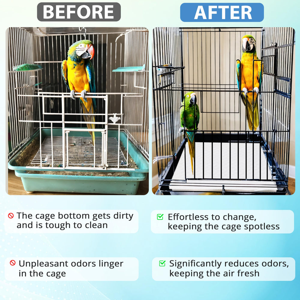 POMPET under-cage grate liner demonstrates quick setup to keep the cage clean.