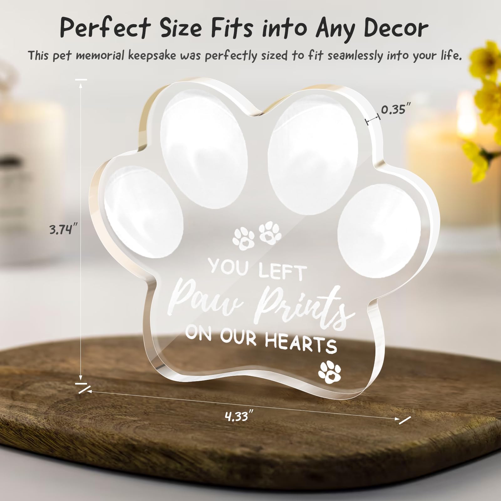 PongTay engraved memorial card with paw-prints for heartfelt remembrance.
