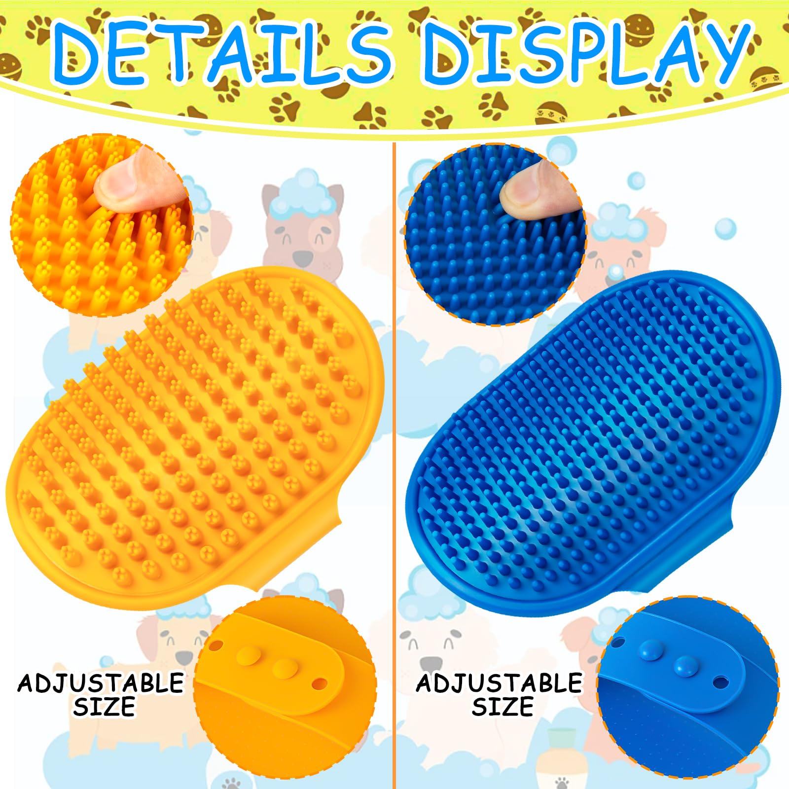 Ponpon bath kit includes 3 scrubbers and 4 toothbrushes for versatile grooming routines