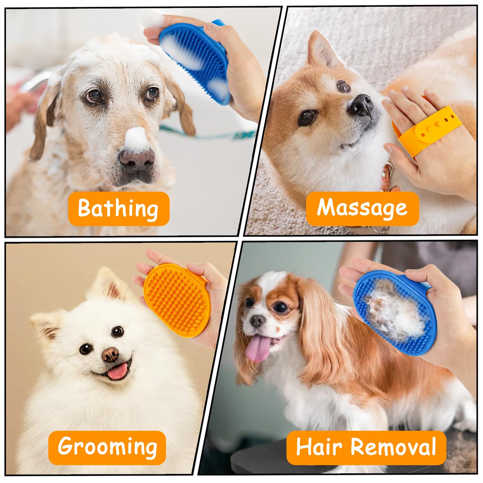 Ponpon shower brush in action for quick rinses and thorough cleansing during baths
