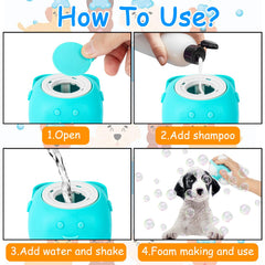 Ponpon soft silicone scrubber material feels gentle on skin for both long and short coats