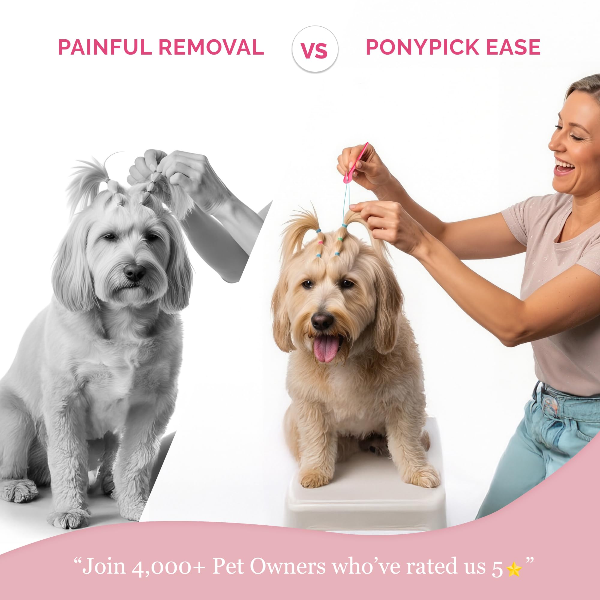 Pony Pick three-picks-and-elastics-pack close-up demonstrates versatile styling options.