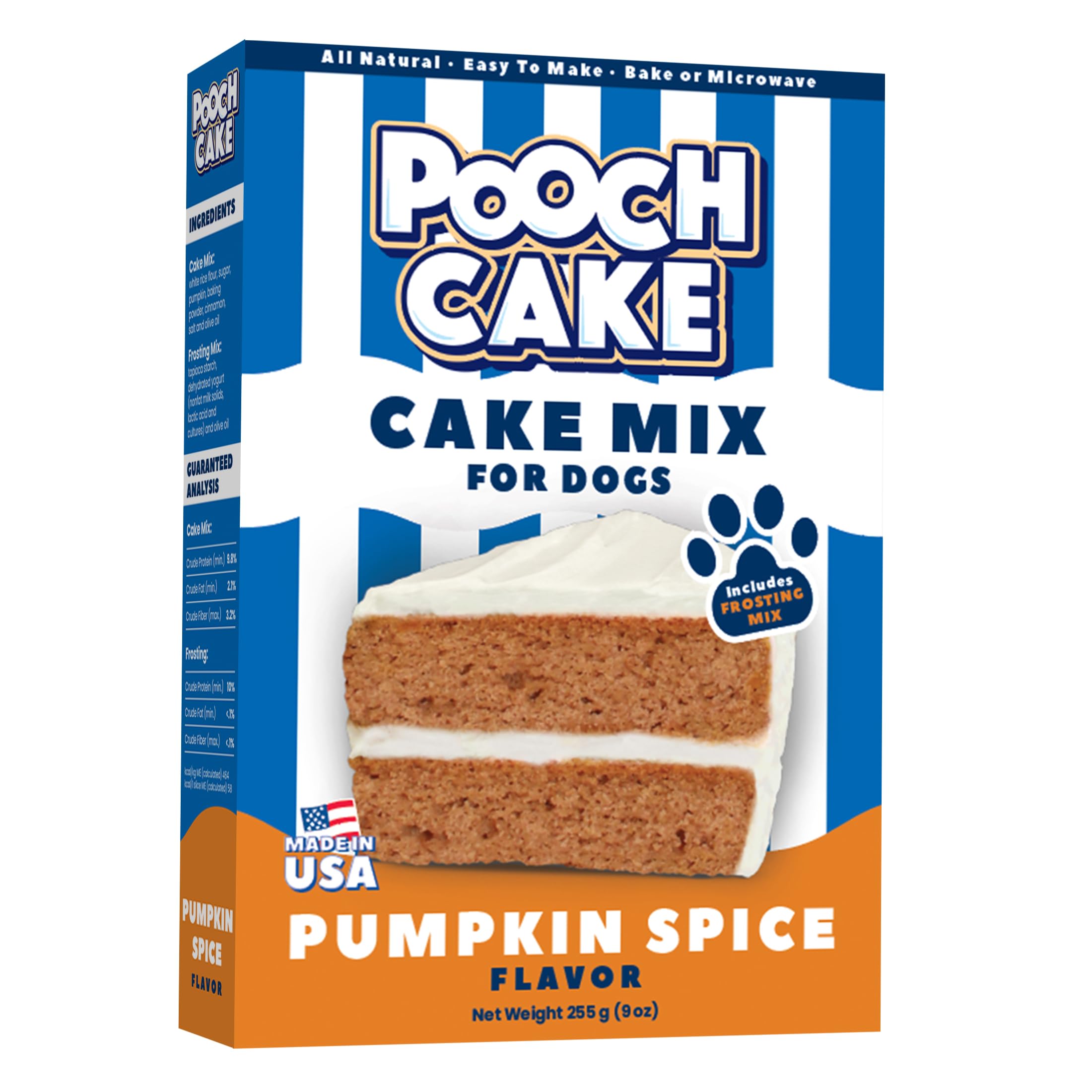 Pooch Cake Pumpkin Cake Mix ready to bake into a dog-friendly birthday cake for festive celebrations.