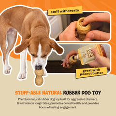 Poochie Butter fillable treat toy with peanut butter option enabling tasty, sensory play