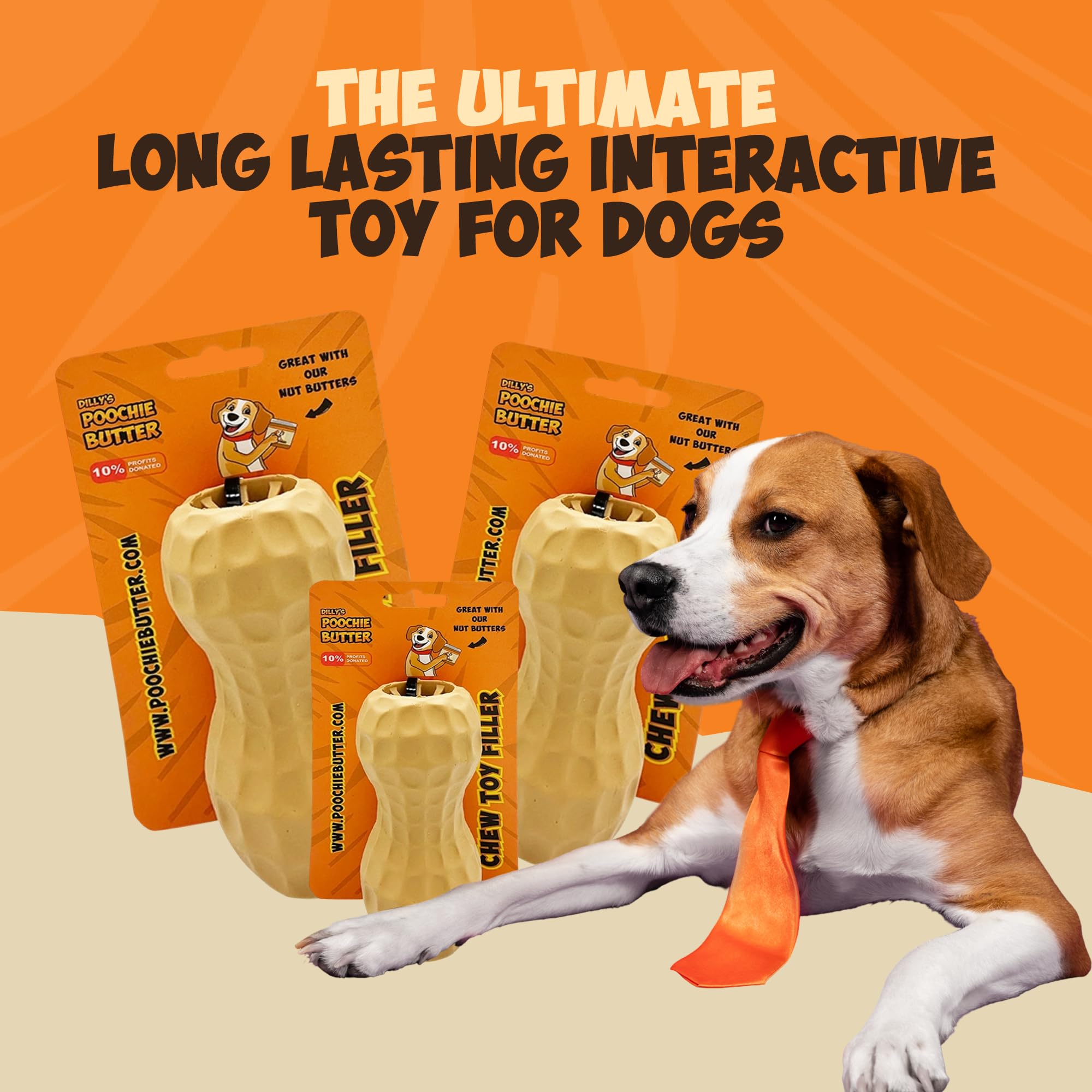 Poochie Butter medium chew toy with secure grip for steady training sessions
