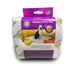 PoochPad Original pack of 2 leakproof potty pads with strong absorption.