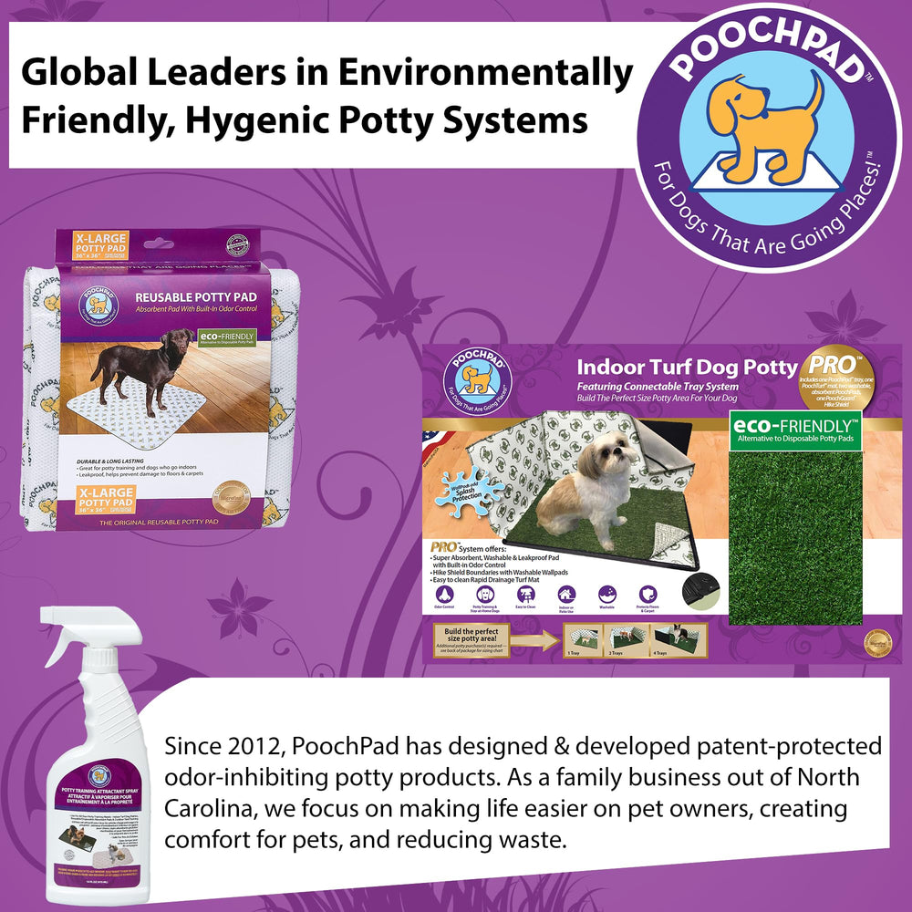 PoochPad bottle with USA-made label signals non-toxic formula.