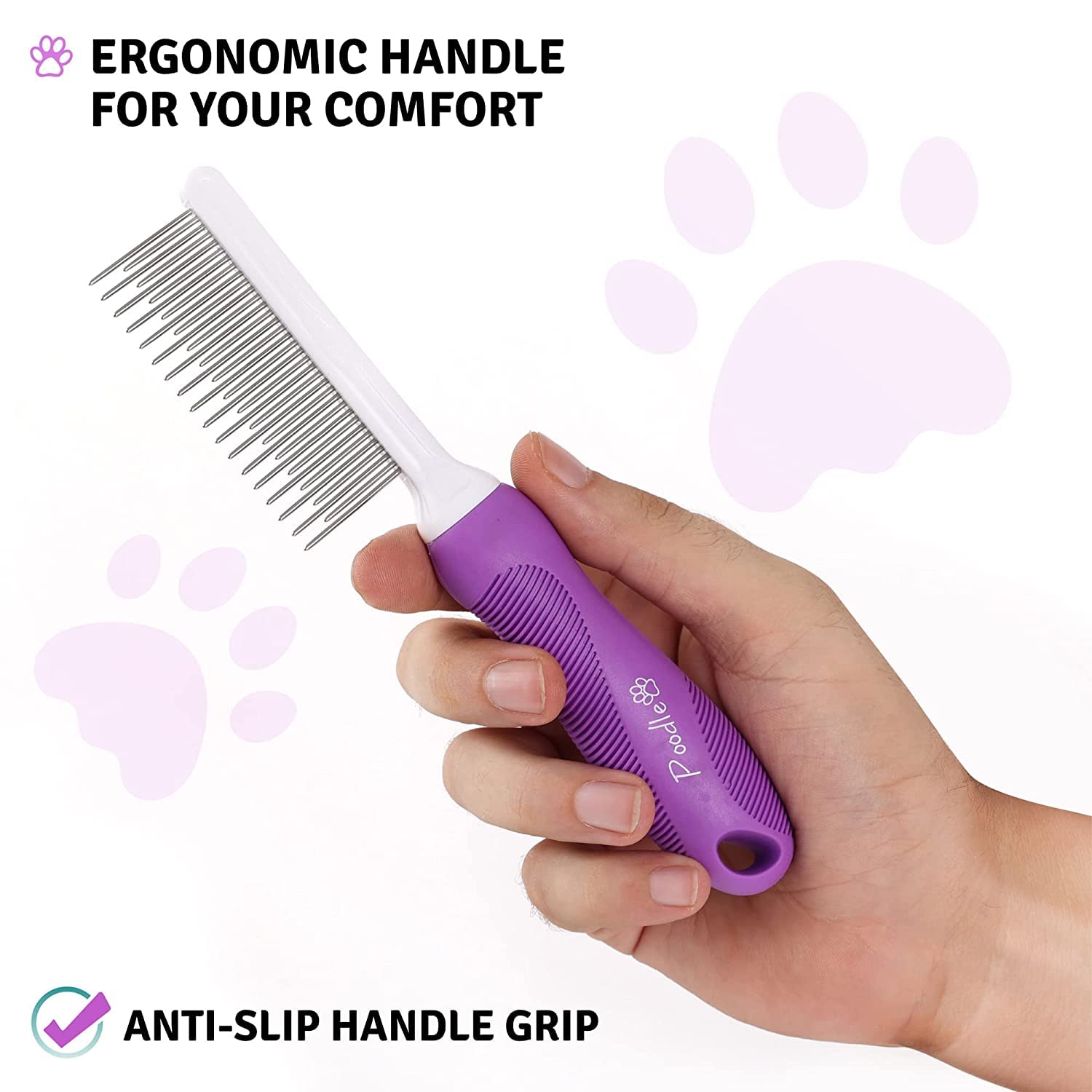 POODLIE detangler comb DIY pet grooming tool in use
