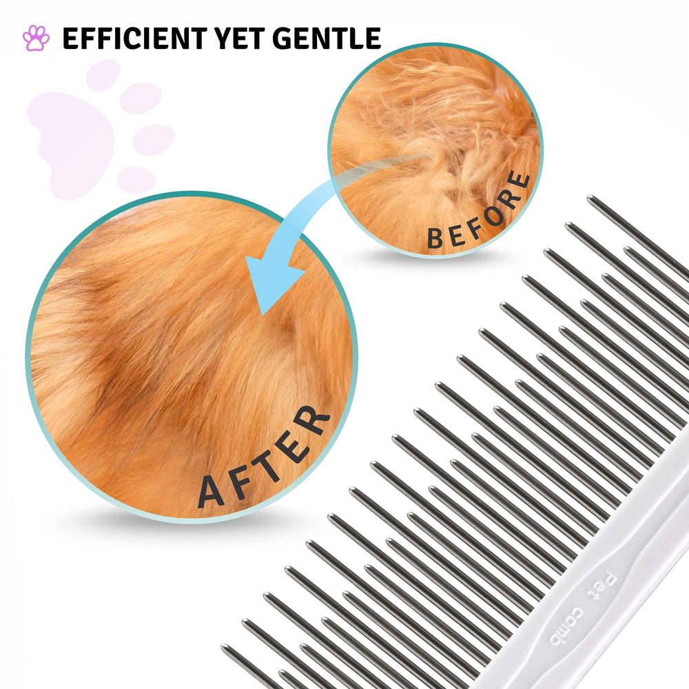 POODLIE detangler comb stainless steel teeth for durable use