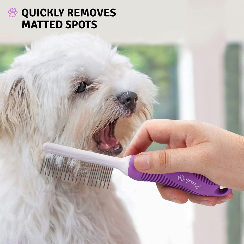 POODLIE detangler comb two-in-one design boosts grooming efficiency