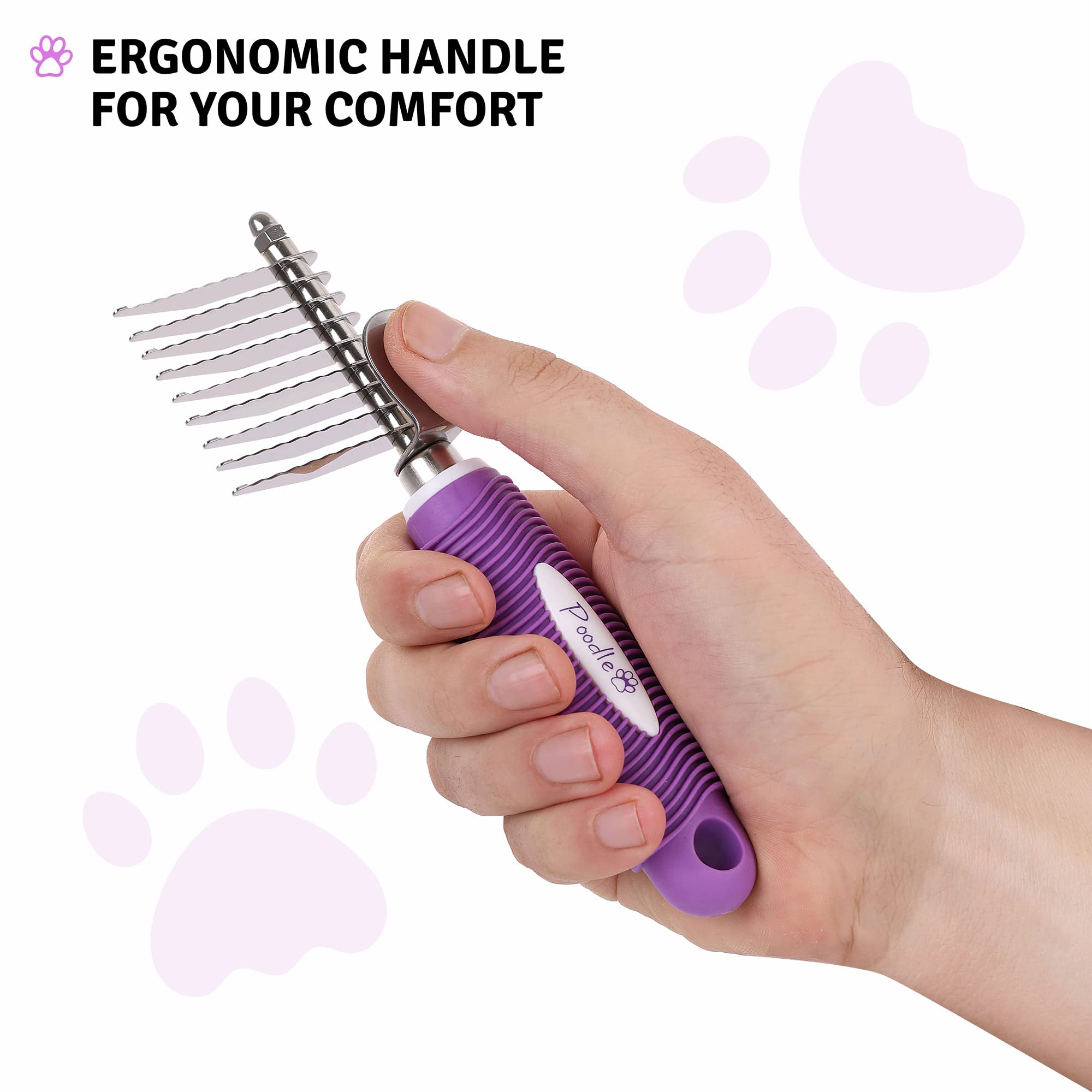 POODLIE durable grooming tool suitable for multiple animals.