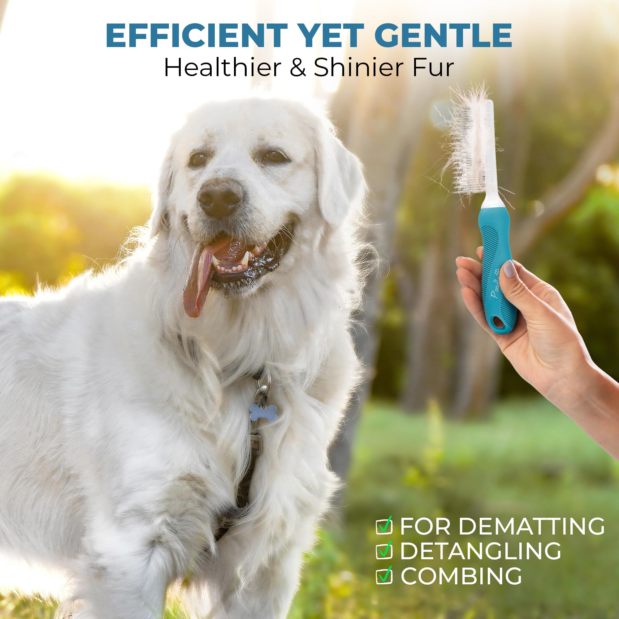 POODLIE Safe, gentle detangling for daily pet grooming routines.