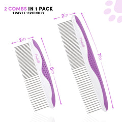 Poodlie poodle combs stainless steel teeth close-up, effective mat loosening.