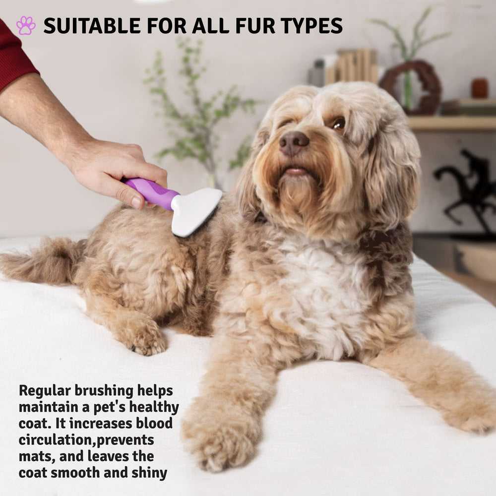 POODLIE Poodle Pet Slicker Brush curly coat use for detangling and grooming