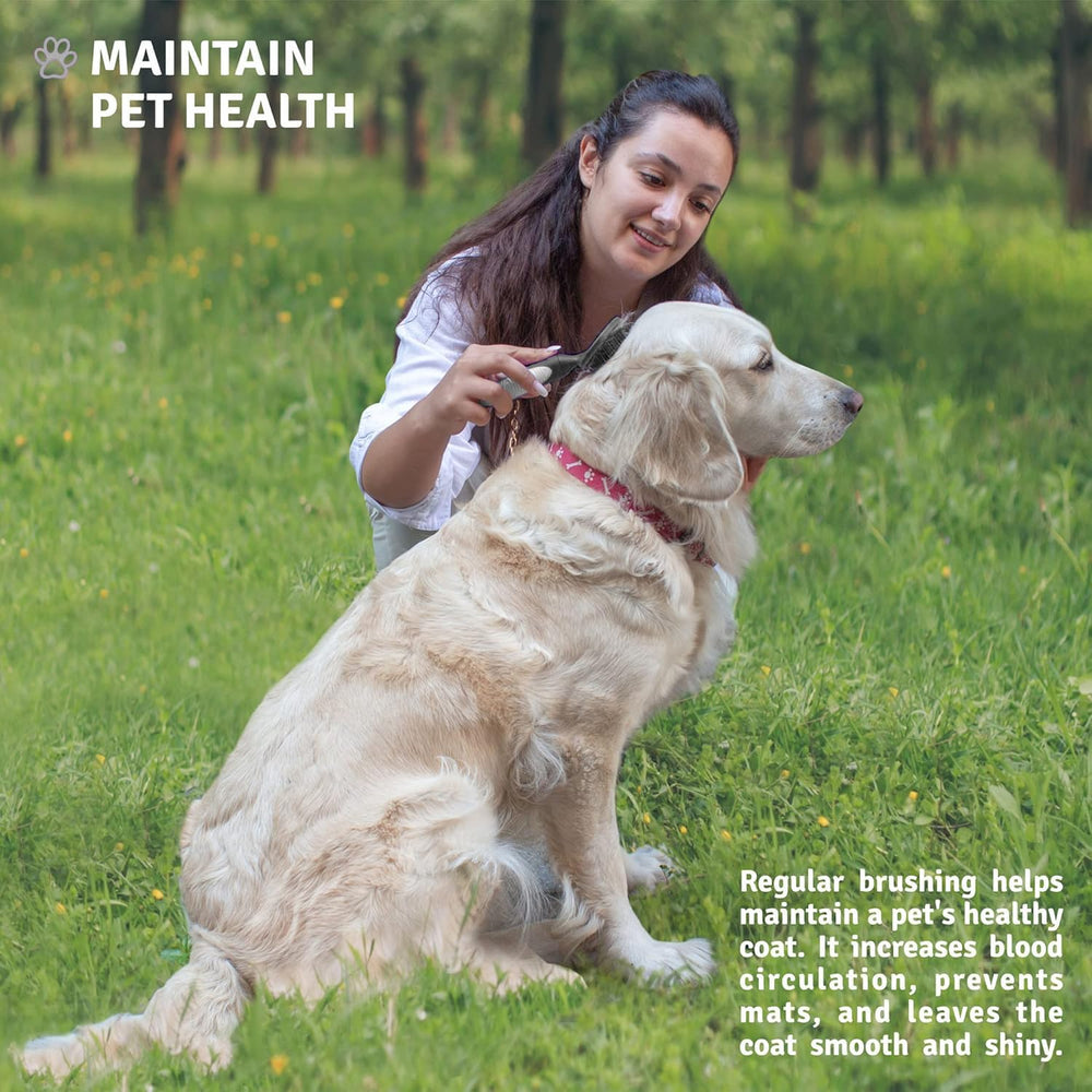 POODLIE Round Bristle Brush coat smoothing for a sleek, healthy look.