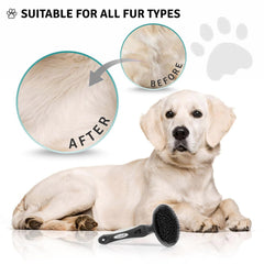 POODLIE Round Bristle Brush safe use on face and paws for calm brushing.