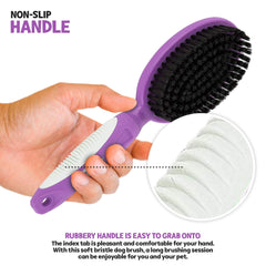 POODLIE Soft Bristle Brush grooming session with pet enjoying brushing