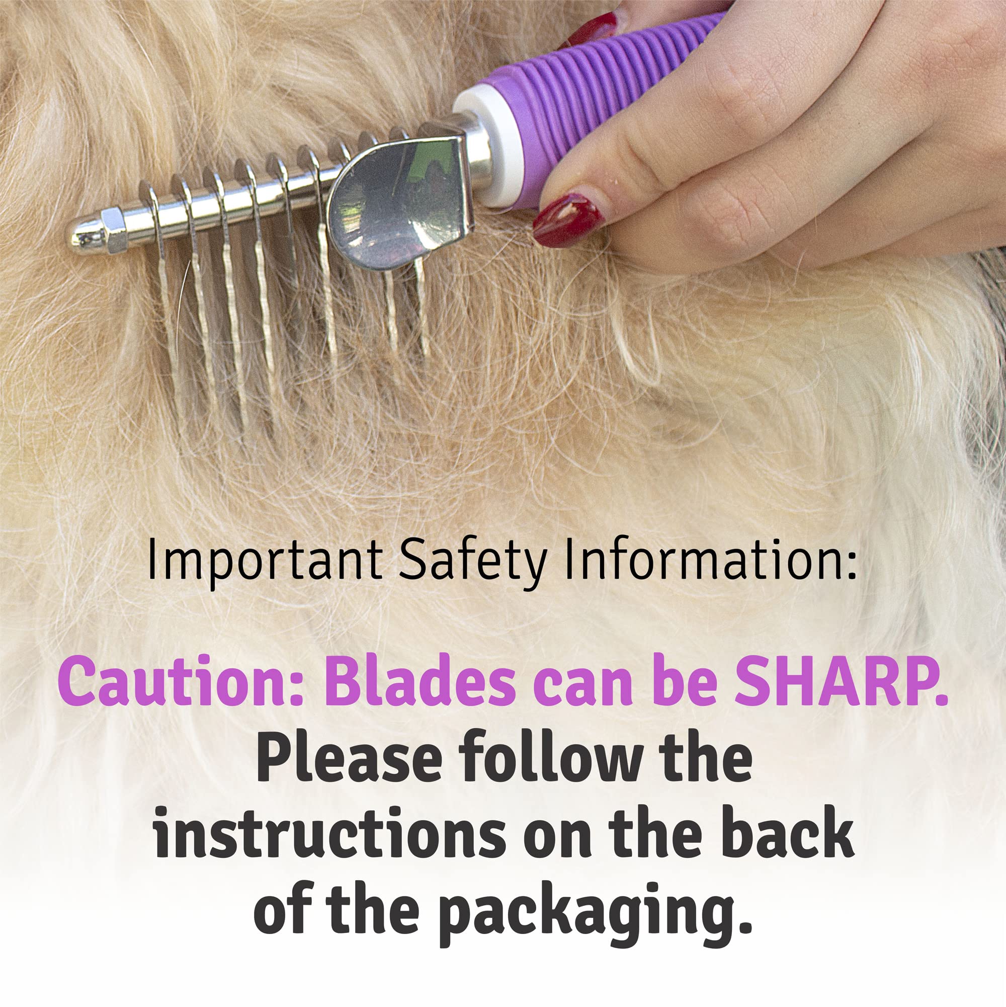 POODLIE tool safe for wet or dry fur during grooming sessions.