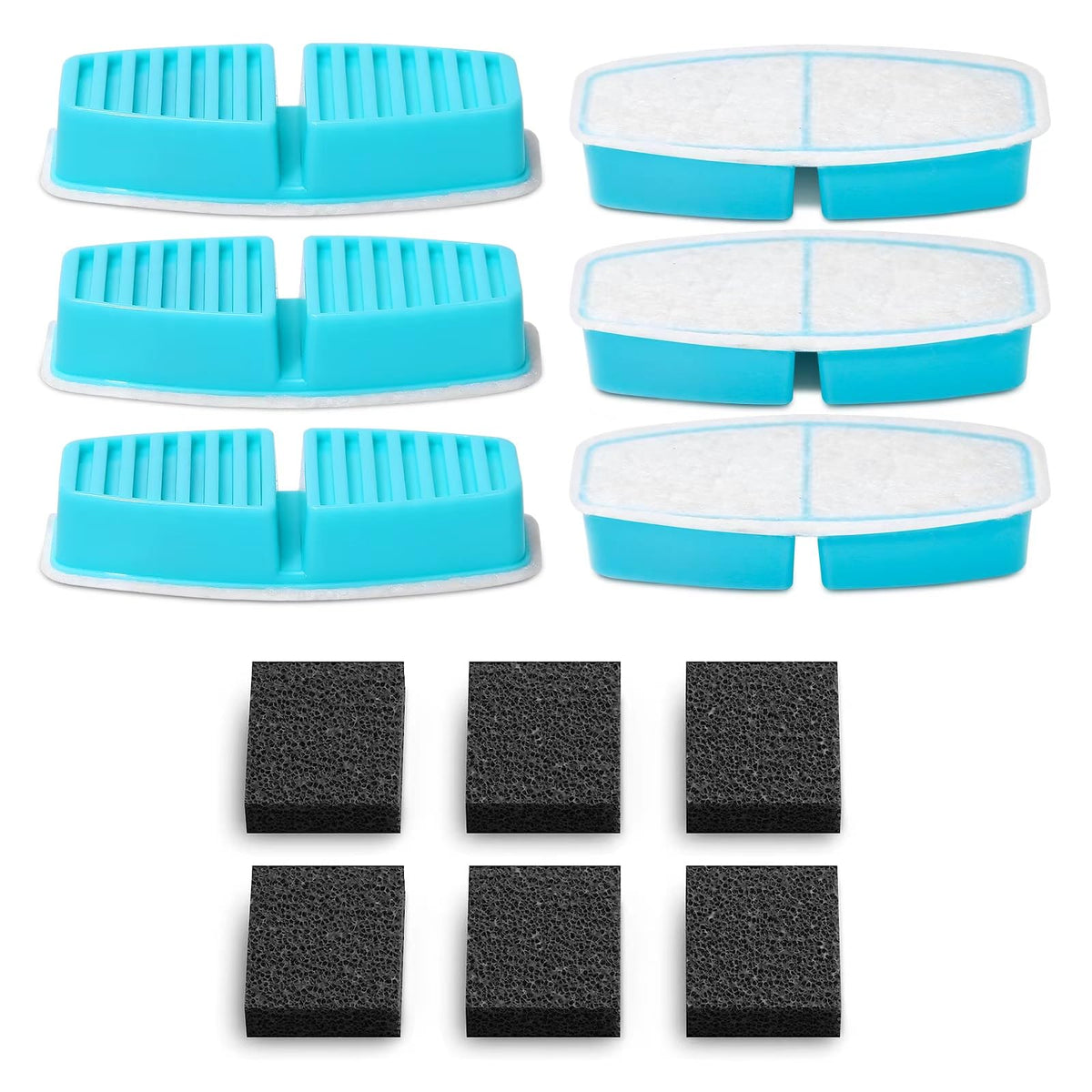POOEKEN B3 fountain filters pack for clean, fresh cat water.