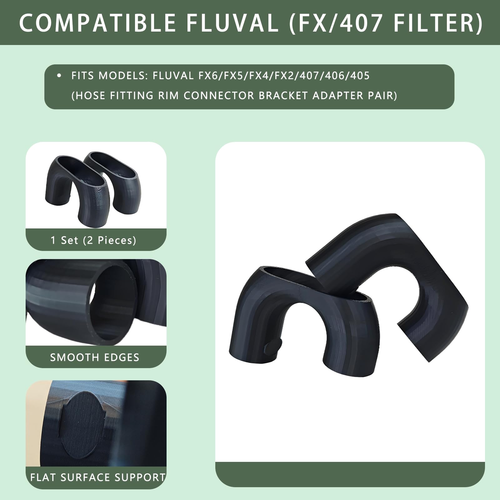 PoolTechX rim connector for Fluval fx5 enables snap-fit installation without tools.