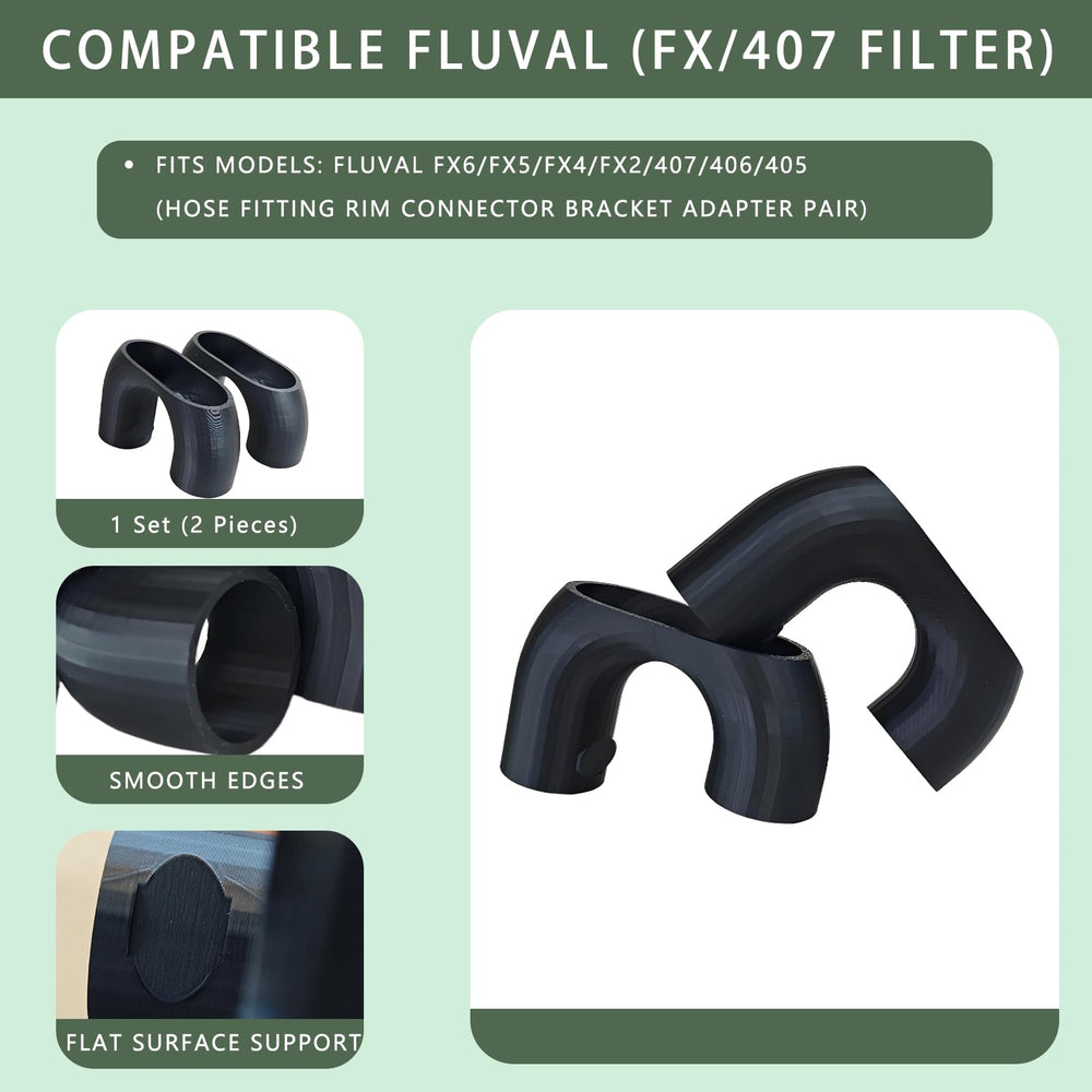 PoolTechX rim connector for Fluval fx5 enables snap-fit installation without tools.