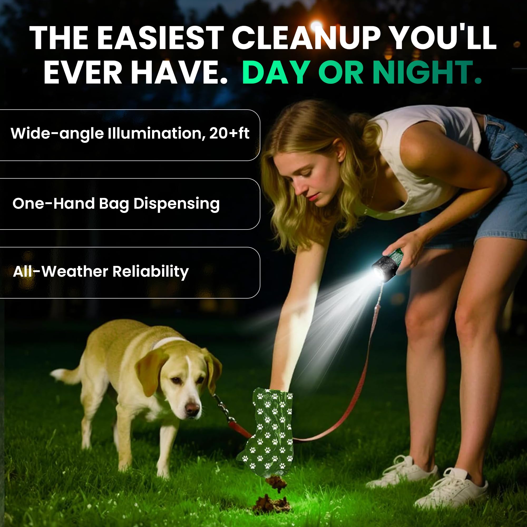 Poop Mate compact design is ideal for daily walks and travel.