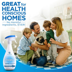 POOPH on carpets and curtains showing effective odor elimination