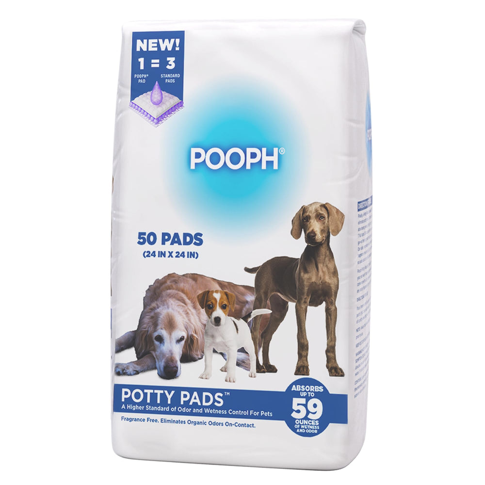 POOPH Potty Pad demonstrates 59oz absorbency for dry floors and less tracking
