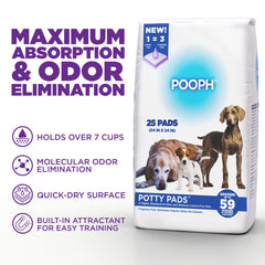 POOPH Potty Pads leak-proof-backing prevents seepage and protects flooring.