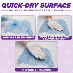 POOPH Potty Pads no-splash-no-spills reduce tracking around home.