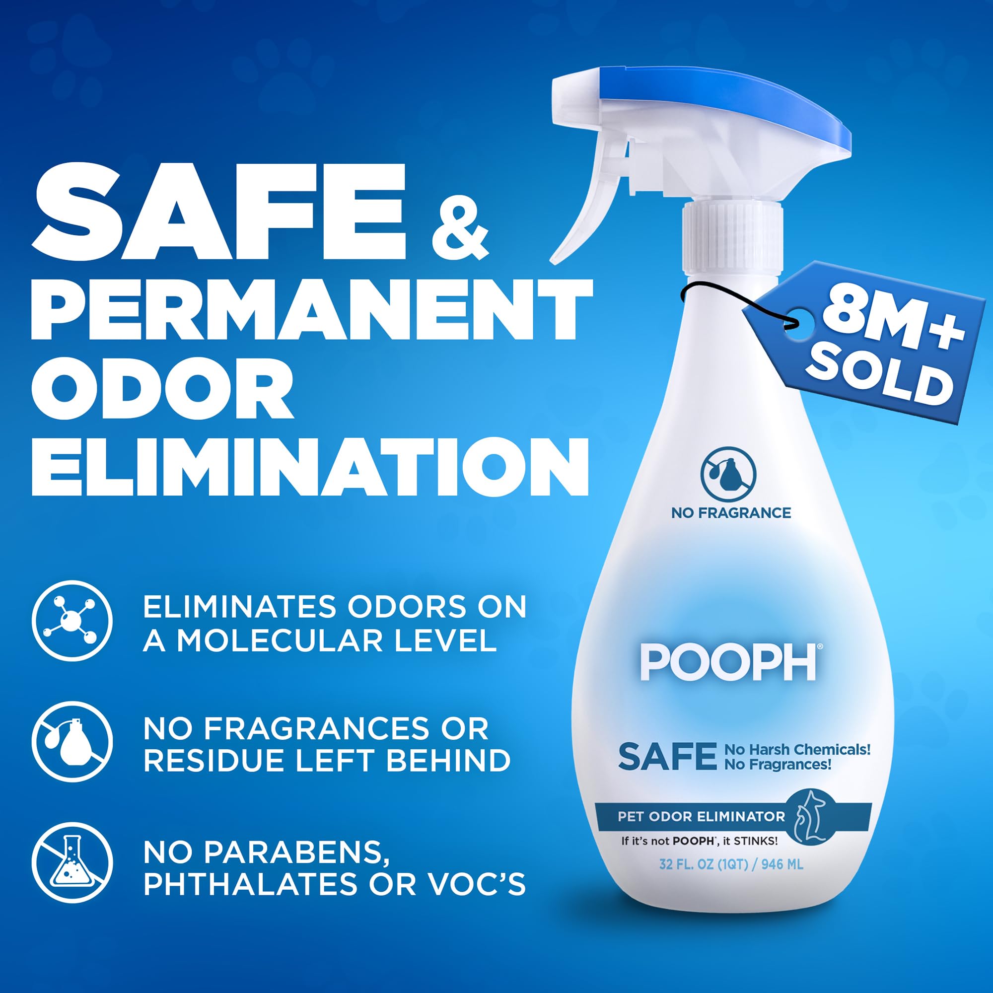 POOPH close-up spray mist demonstrating quick odor removal action