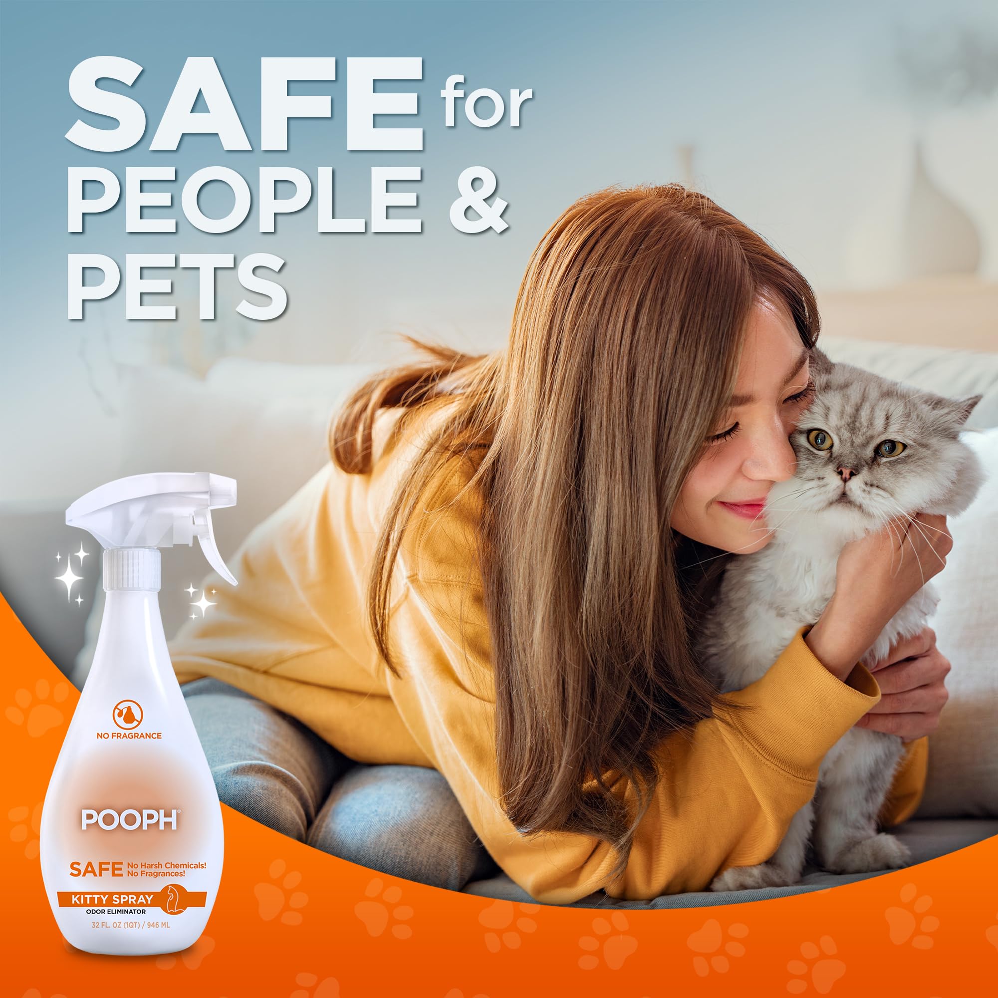 POOPH Kitty Odor Eliminator no VOCs or HAPs for cleaner air.