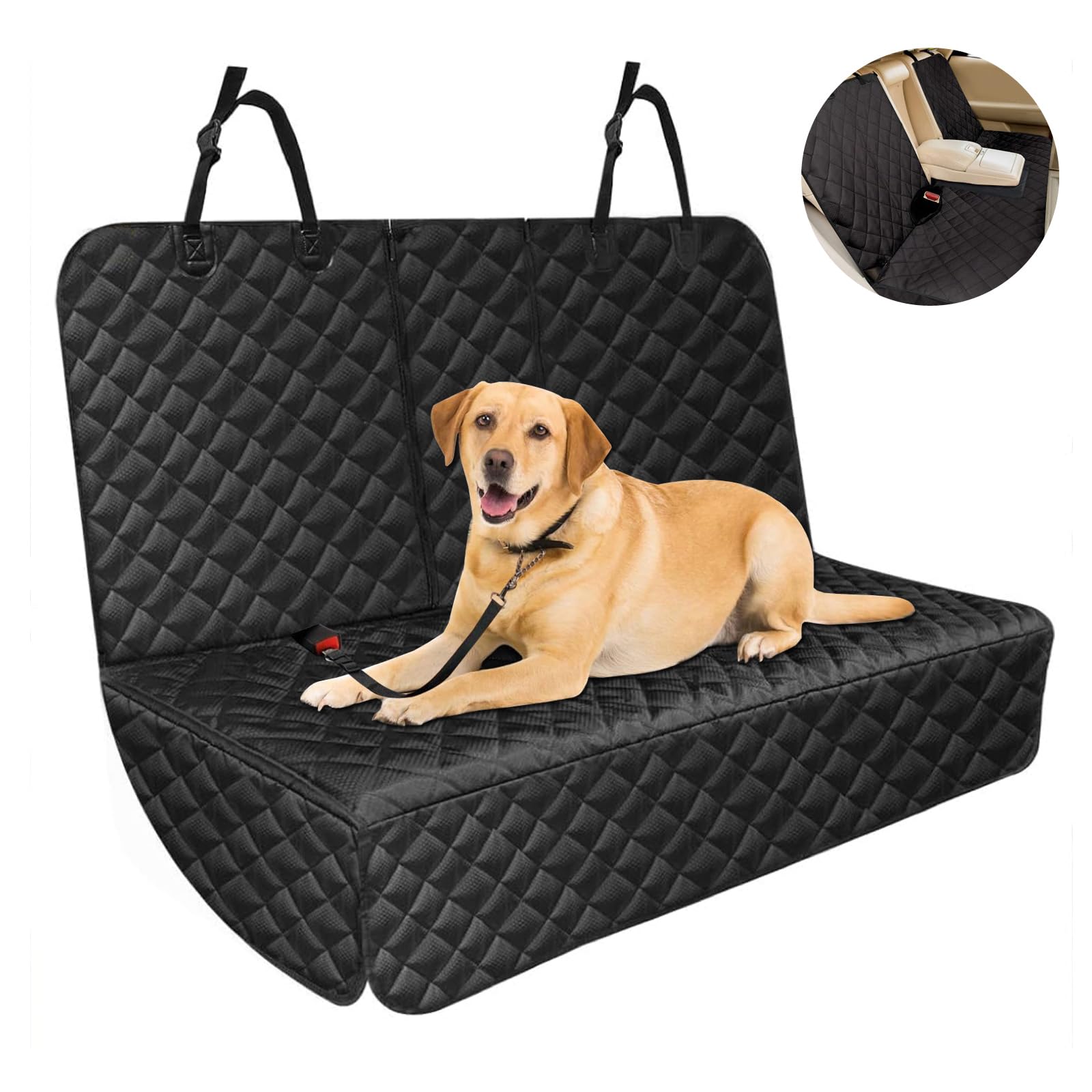 Popbark durable fabric protects against scratches and fur on the back seat