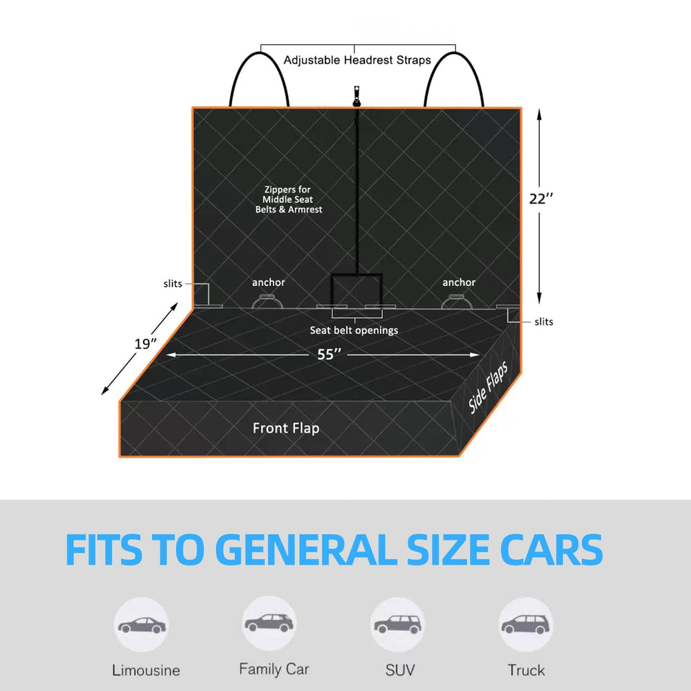 Popbark easy clean back seat cover simplifies cleanup after adventures