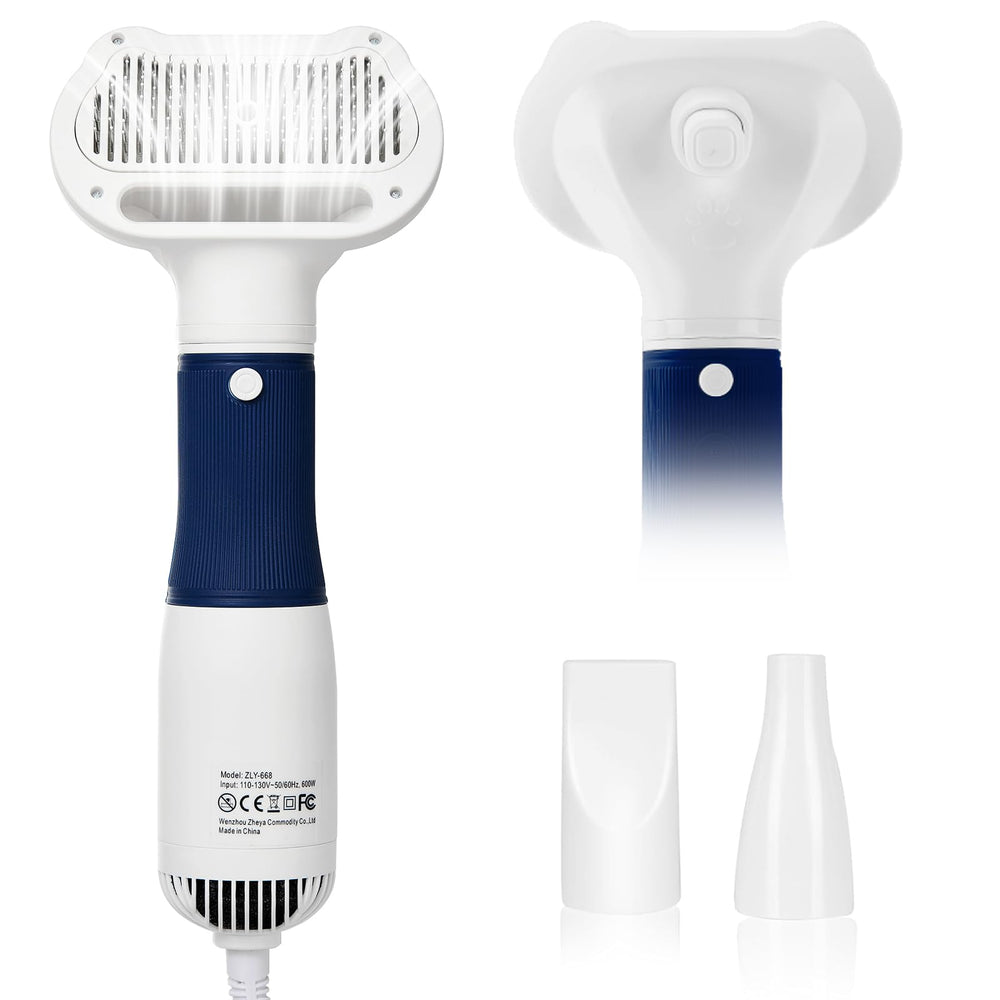 POPET professional pet grooming dryer with 3-in-1 brush enables efficient at-home grooming